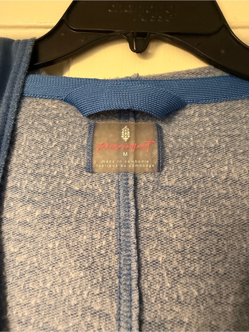 Free People Movement Bonfire Hoodie Cosmic Cobalt Blue Size Medium - Picture 4 of 10